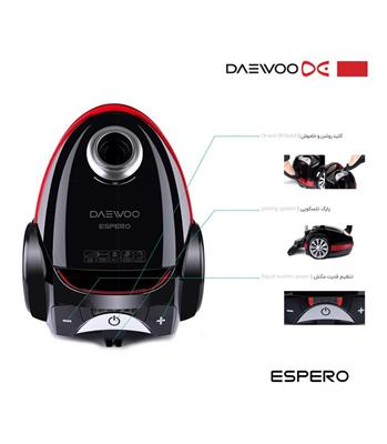 جاروبرقی 2100 وات دوو اسپرو مدل DVC-LH22R مشکی قرمز